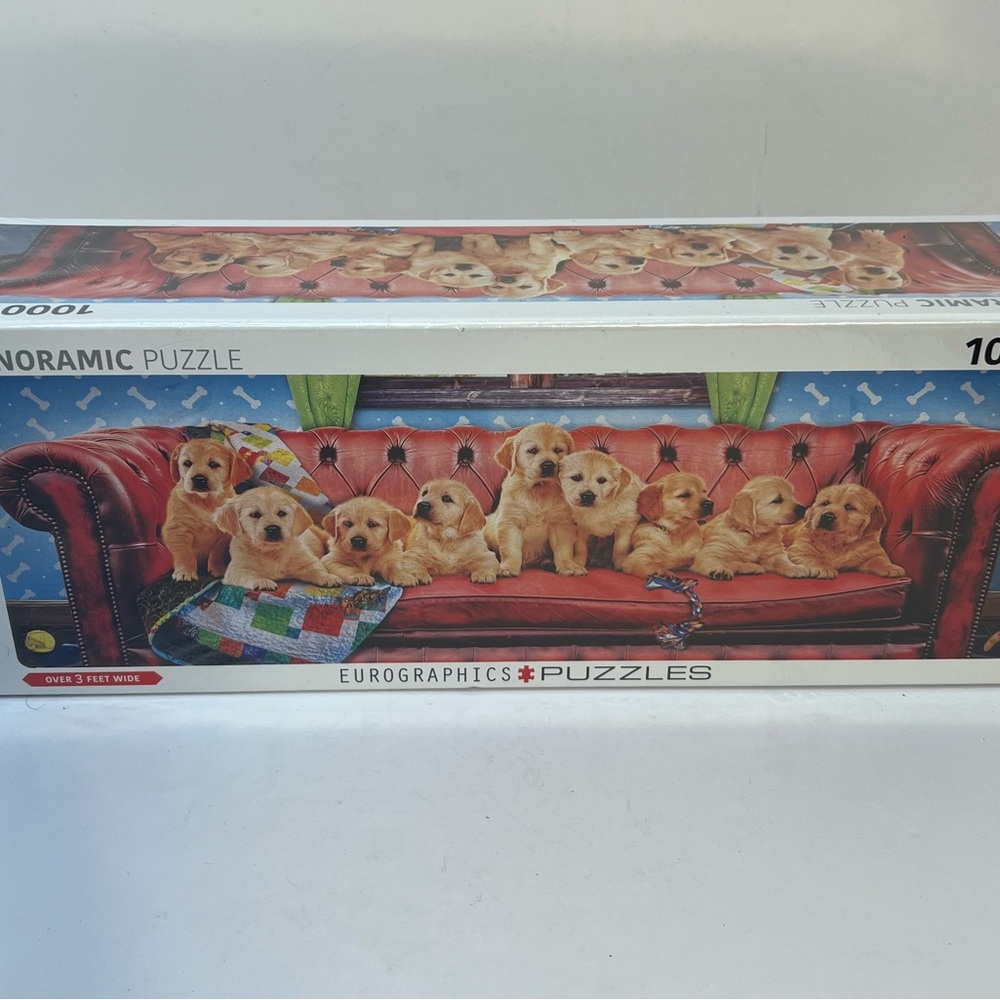 Lounging Labs Dogs 1000 Piece Panoramic Jigsaw Puzzle Eurographics New In Box